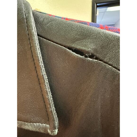 Vintage 90s INC International Concepts Leather Jacket Womens Sz M Black *FLAW - Picture 6 of 6